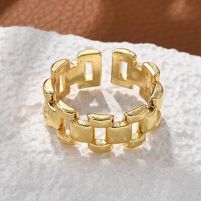 Brass Cuff Rings RJEW-C120-15G-1