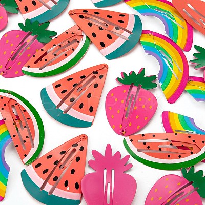 24Pcs 4 Style Baking Paint Iron Snap Hair Clips PHAR-LS0001-03-1