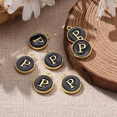 Golden Plated Alloy Charms X-ENAM-S118-02P-1