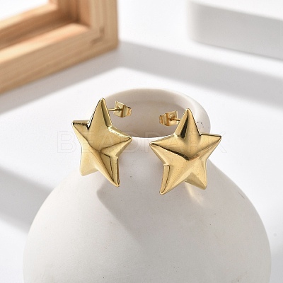 304 Stainless Steel Stud Earrings for Women EJEW-K271-03A-G-1