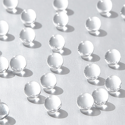 100Pcs Natural Quartz Sphere Beads G-NB0005-51B-1