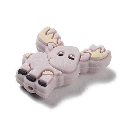 Elk Food Grade Eco-Friendly Silicone Focal Beads SIL-D004-01B-02-1