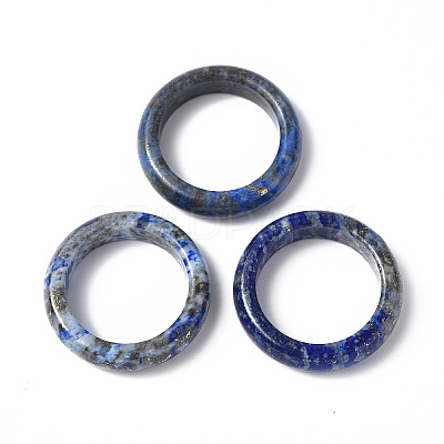 Natural Gemstone Plain Band Ring for Women RJEW-P044-01B-M-1