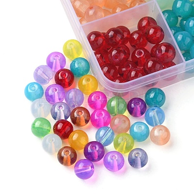 330Pcs 15 Colors Baking Paint Glass Beads Strands DGLA-YW0001-08-1