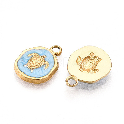 304 Stainless Steel Pendants STAS-N108-08B-G-1