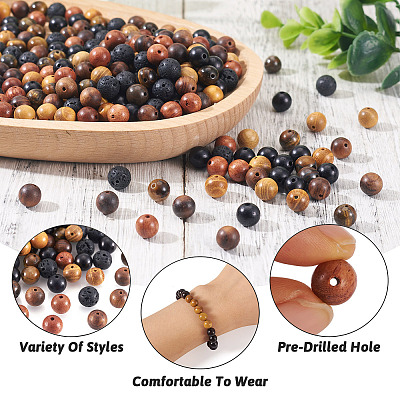 300Pcs 6 Style Beads Jewelry Making Finding Kit DIY-KS0001-32-1