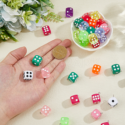 36Pcs Epoxy Resin Pendants FIND-DC0006-46-1