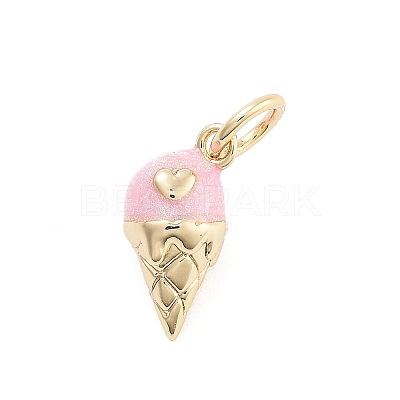 Rack Plating Brass Enamel Charms X-KK-G512-19C-G-1