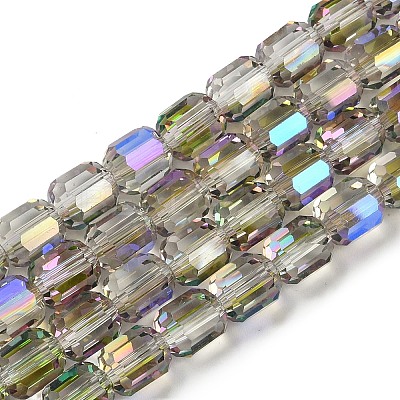 Electroplate Glass Beads Strands GLAA-G112-07B-1
