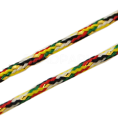 Eco-Friendly Dyed Braided Nylon Cord NWIR-G003-0.8mm-2-1