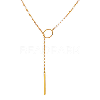 Alloy Ring & Stick Lariat Necklaces for Women WG56D22-01-1