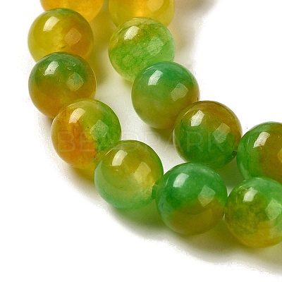 Natural Dyed White Jade Beads Strands G-M402-C03-22-1