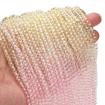 Transparent Painted Glass Beads Strands LS-DGLA-A034-T3mm-A25-1