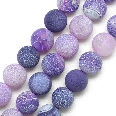 Natural Weathered Agate Bead Strands G-S237-8mm-13-1