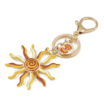 Alloy Enamel Pendant Keychains LS-KEYC-Z007-02G-1