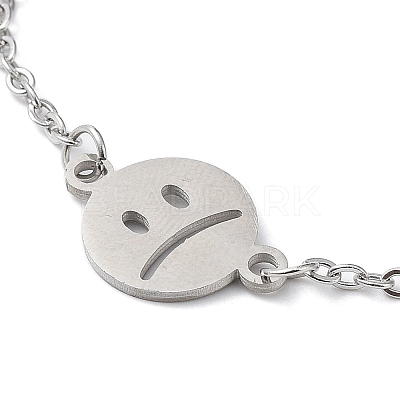 Tarnish Resistant 201 Stainless Steel Link Bracelets with Cable Chains BJEW-P297-01P-D-1