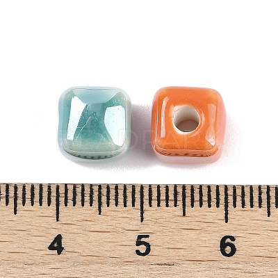 Handmade Porcelain Electroplated Beads PORC-R003-05-1