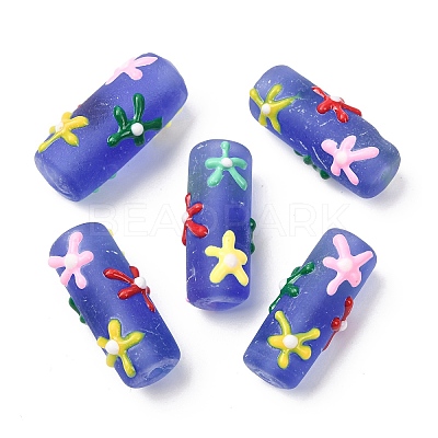 Handmade Lampwork Enamel Beads LAMP-B051-01G-1