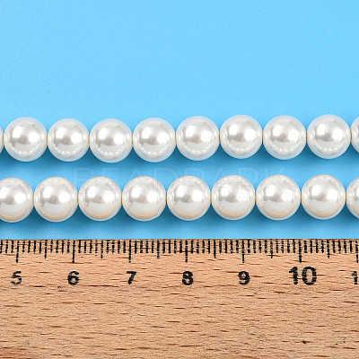 Baking Paint Pearlized Glass Pearl Bead Strands HY-N002-8mm-A11-1