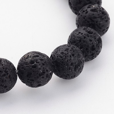 Natural Lava Rock Beads Strands X-G434-1B-1