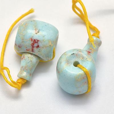 Natural Gemstone 3 Hole Guru Beads G-K208-02-A-19-1