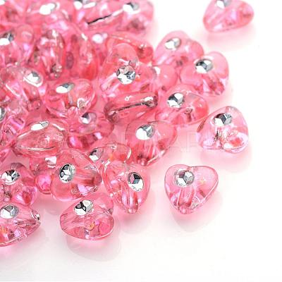 Plating Transparent Acrylic Beads PACR-Q104-11-1