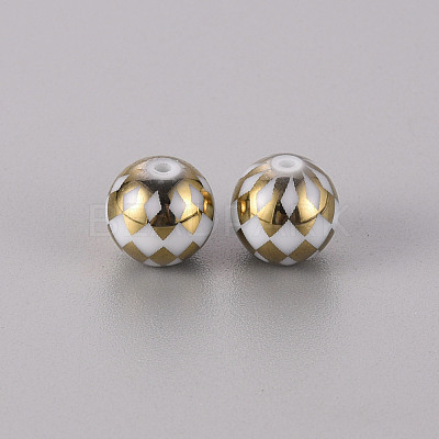 Electroplate Glass Beads EGLA-Q123-013D-1