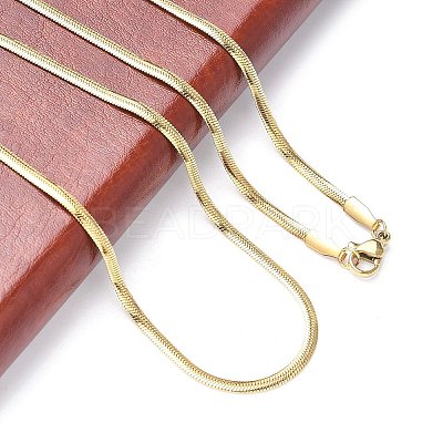 Ion Plating(IP) 304 Stainless Steel Snake Chains Necklaces X-NJEW-O058-25G-1