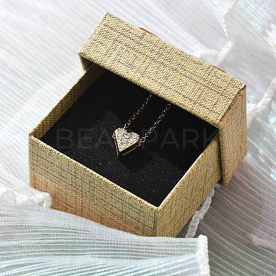 304 Stainless Steel Crystal Rhinestone Pendant Cable Chain Necklaces for Women LS-NJEW-C062-01A-G-1