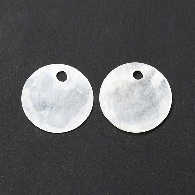 Natural Capiz Shell Charms BSHE-G029-15-1