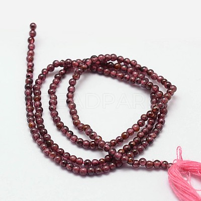 Natural Garnet Beads Strands X-G-N0213-04-2mm-1