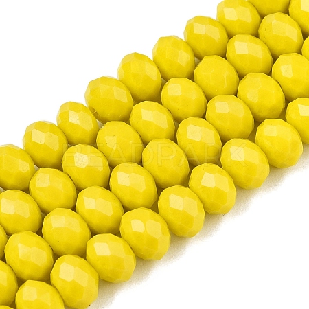 Opaque Solid Color Imitation Jade Glass Beads Strands LS-EGLA-A044-P8mm-D04-1
