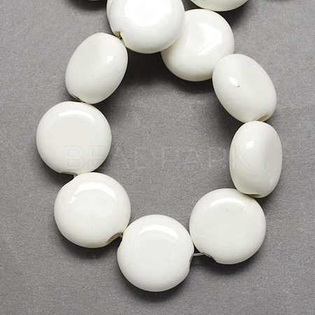 Handmade Porcelain Beads X-PORC-Q215-15x14mm-03-1
