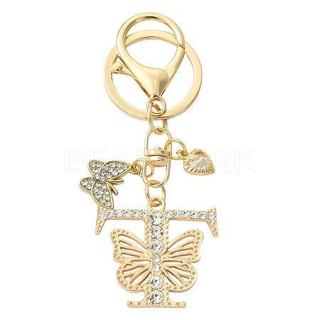 Alloy Rhinestone & Iron Keychain KEYC-YW00279-01-1