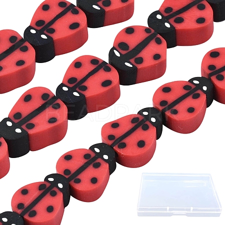 5 Strands Handmade Polymer Clay Beads CLAY-SC0001-45B-1
