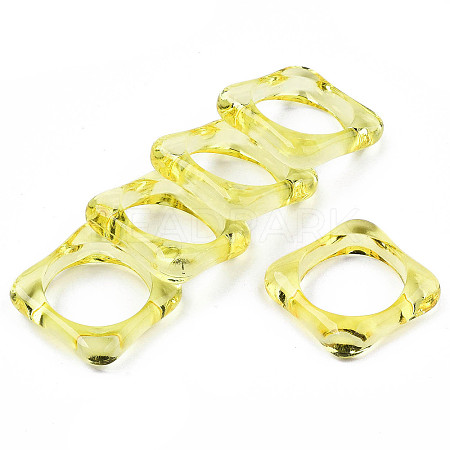 Transparent Acrylic Finger Rings LS-RJEW-T010-03H-1