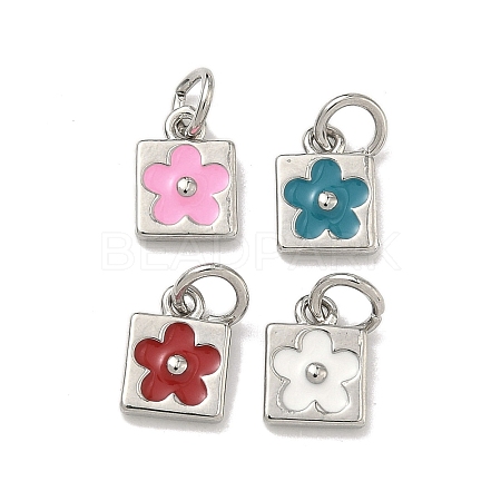 Brass Enamel Pendants KK-B170-04P-1