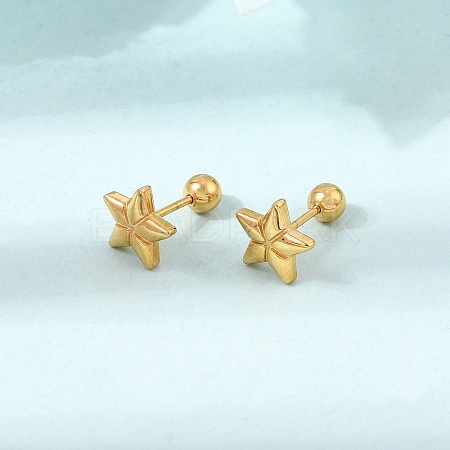 304 Stainless Steel Stud Earrings for Women SA-CBA44F8-04G-02-1