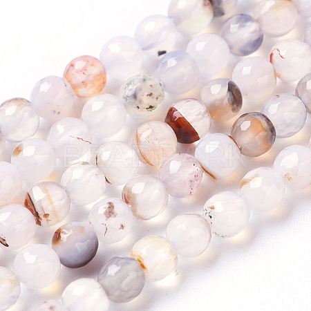 Natural Agate Beads Strands G-P278-03-6mm-1