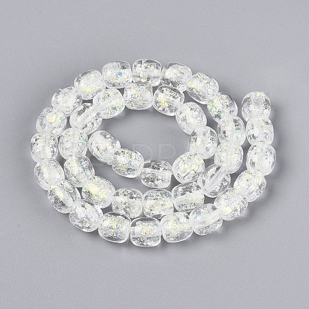 Handmade Foil Lampwork Beads Strands FOIL-T008-01H-1