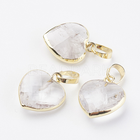 Natural Quartz Crystal Pendants G-G737-14A-G-1
