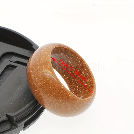 Synthetic Goldstone Plain Band Rings DB0589-12-1