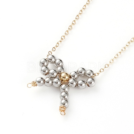 Brass Pendant Necklaces NJEW-JN03275-01-1