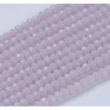 Opaque Solid Color Glass Bead Strands X-GLAA-F076-A12-1