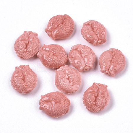 Carved Synthetic Coral Beads CORA-R020-12-1