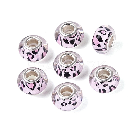 Opaque Resin European Beads RESI-N044-03S-02-1