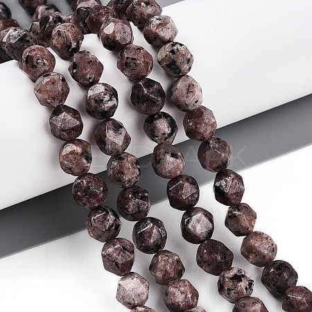 Dyed Natural Sesame Jasper Beads Strands G-T139-8mm-47D-1