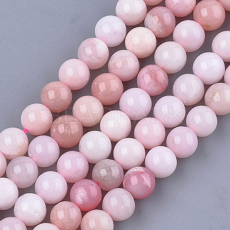 Natural Pink Opal Beads Strands G-S333-8mm-017-1