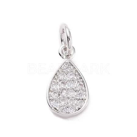 Brass Micro Pave Cubic Zirconia Pendants KK-I614-064P-1