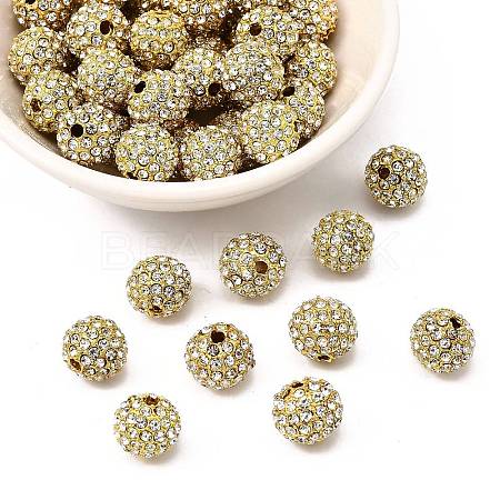 Alloy Rhinestone Beads RB-A034-10mm-A01G-1
